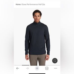 NWT Vuori Ease Performance 1/2 zip mens/unsex top.